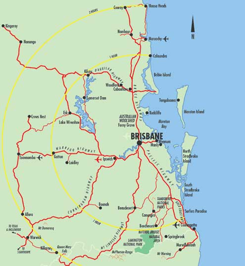gold coast queensland map. South East Queensland Regional