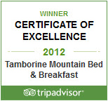 TripAdvisor Certificate of Excellence Awarded for 2012 Certificate of Excellence TripAvisor 2012